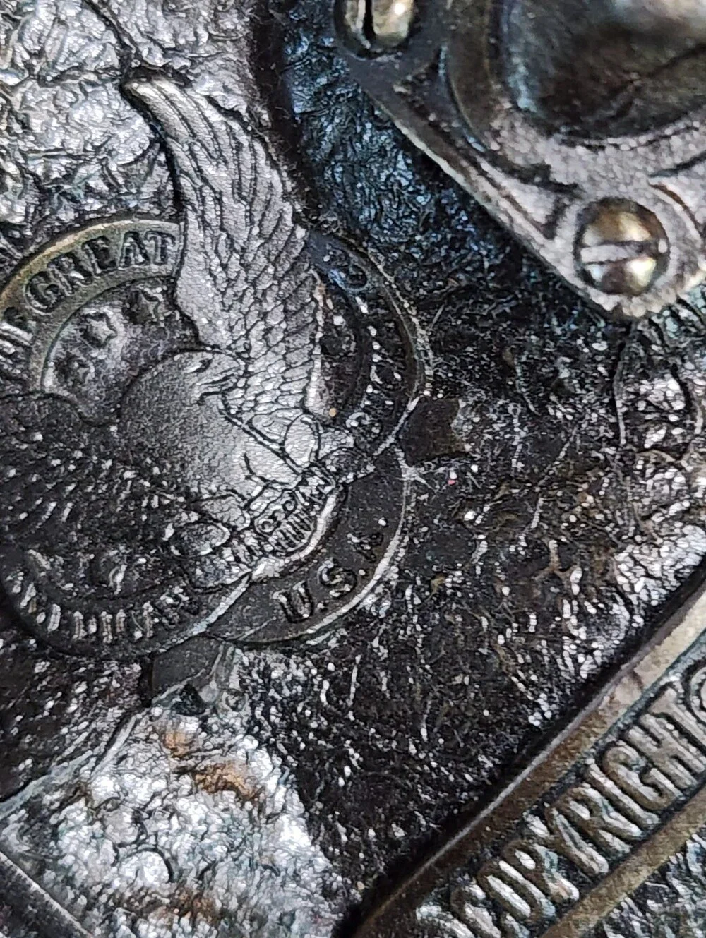 The Great American Buckle Company 1982 Ride To Live-Live To Ride Belt Buckle USA